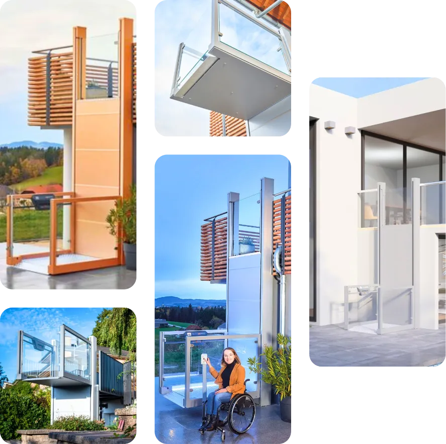 Una Porte piattaforma elevatrice doppia apertura