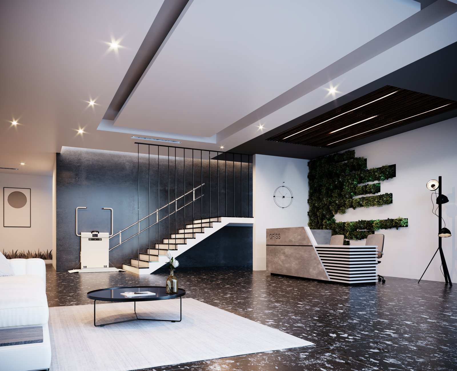 Simply montascale a pedana installazione ufficio hotel scala moderna